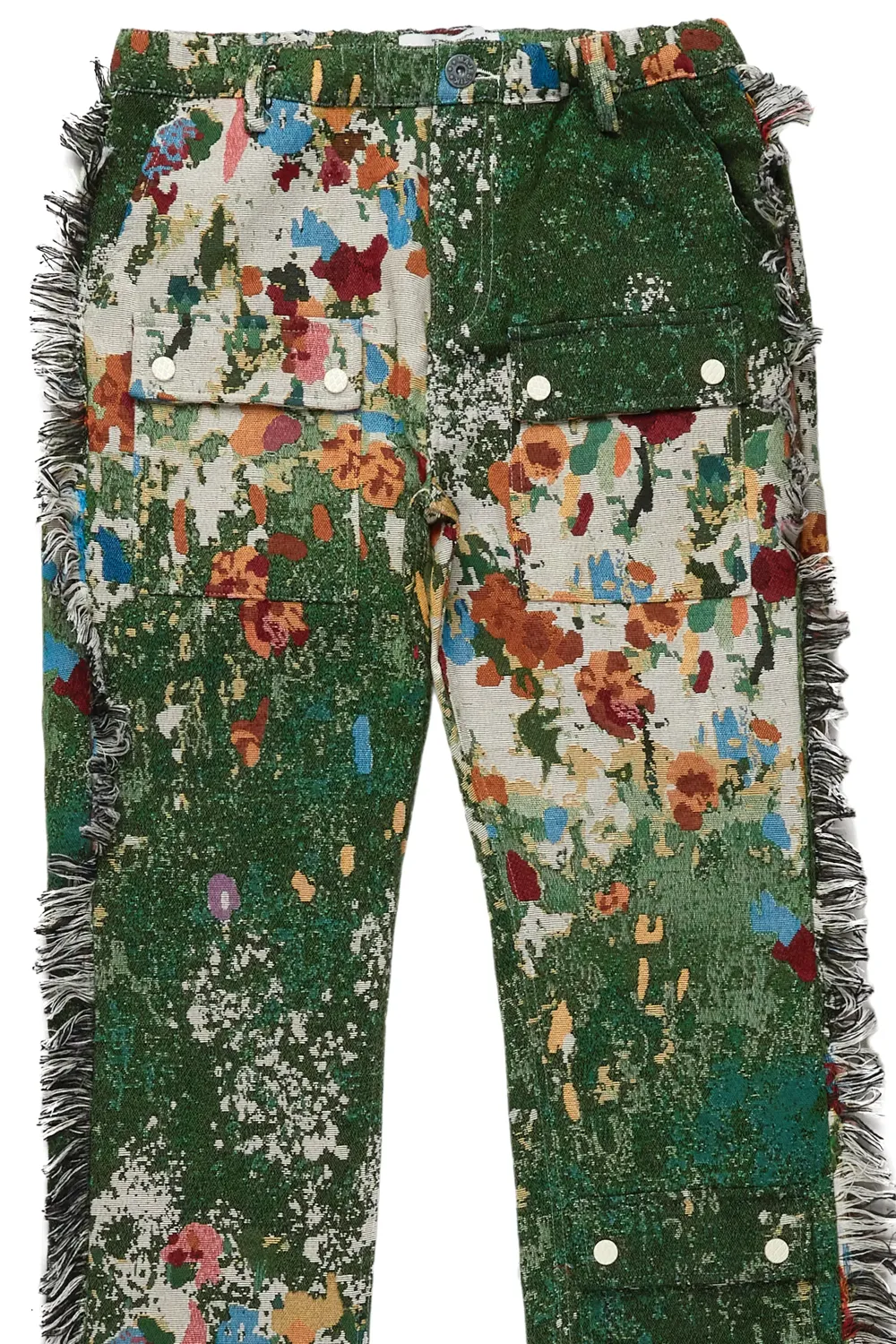 Qwin Green Tapestry Pants