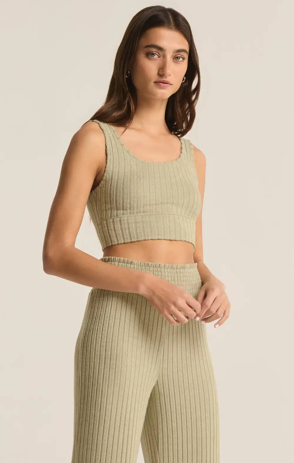 Zoe Silky Rib Tank Bra