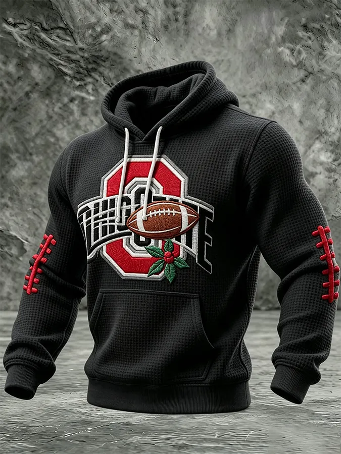 Men'S Rugby Printed Casual Hoodie