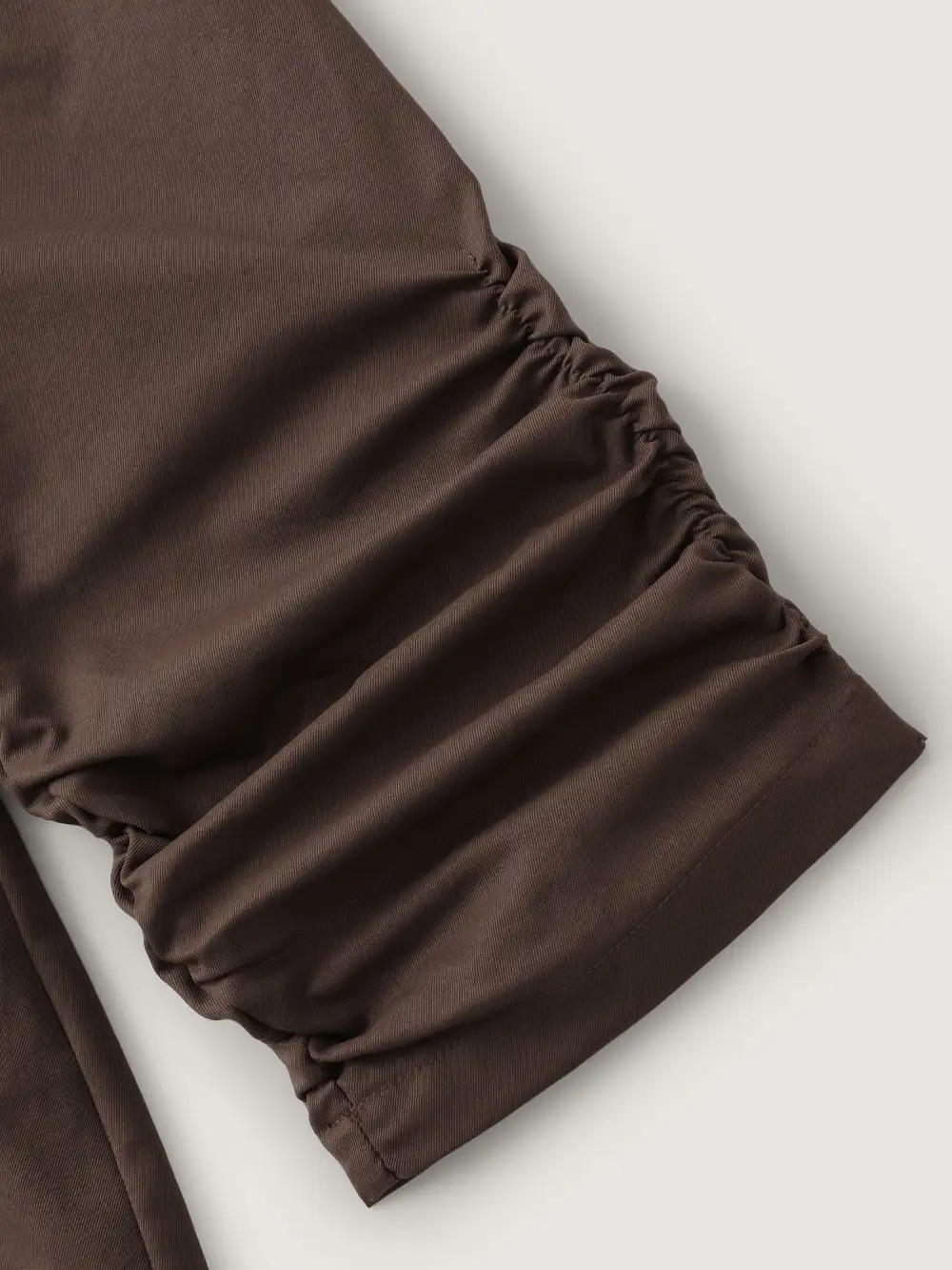 Notched Lapels Gathered Sleeve Blazer