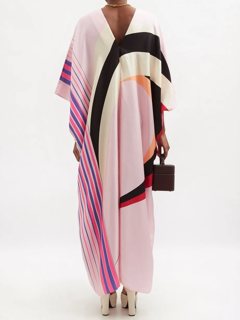 Pink Classic MIDI Coco Bella Silk Blend kaftan Maxi AU 10-22