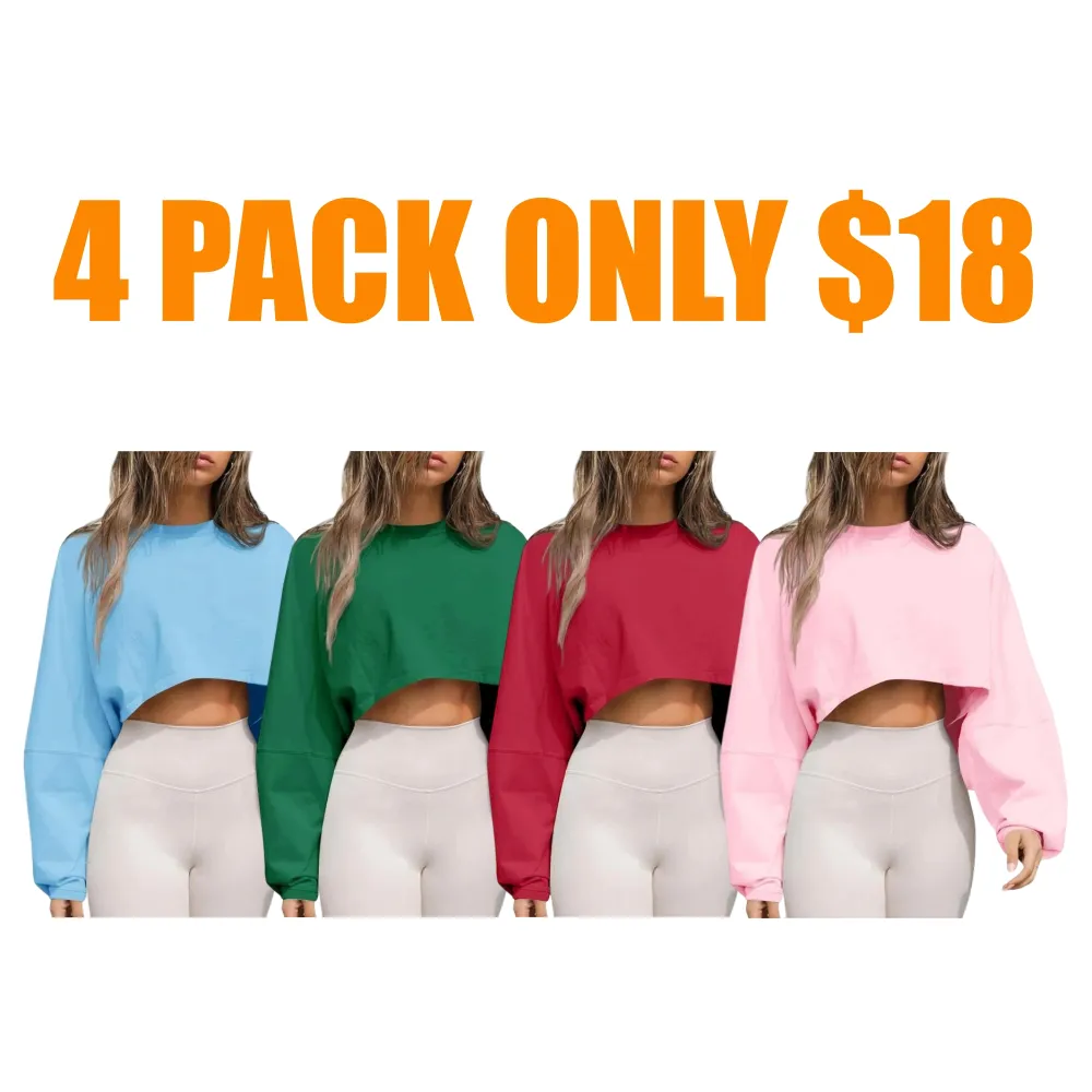 Womens Long Ballon Sleeve Sweatshirts Tops