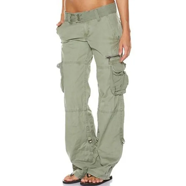 Women's Cargo Pants Tactical Cargo Pants Trousers Full Length Cotton Blend Pocket Baggy Low Waist Chic & Modern Casual / Sporty Sports Weekend Black Pink S M Summer Spring &  Fall