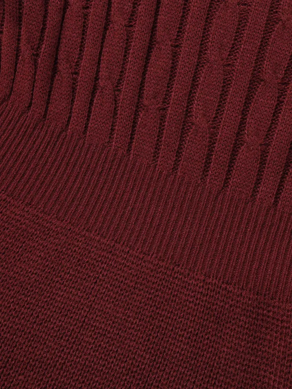 Cable Knit Fit-And-Flare Midi Sweater Dress