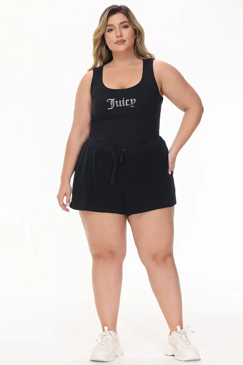 Plus-Size Long Bling Tank Top