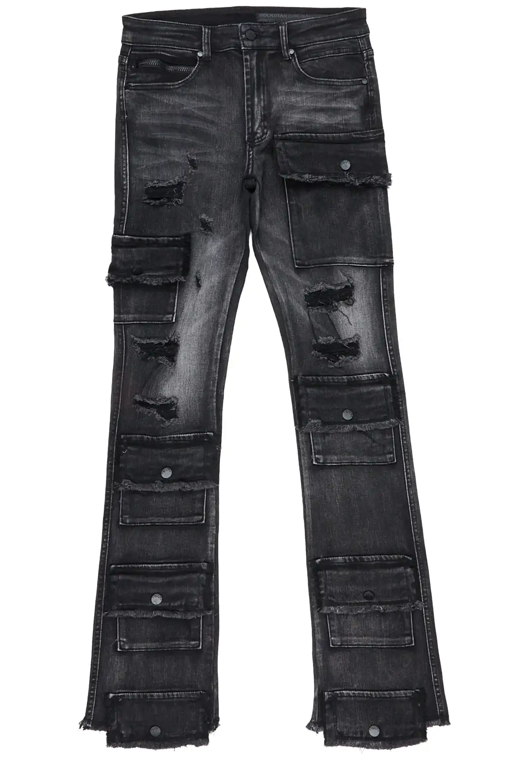 Glenn Grey Stacked Flare Jean
