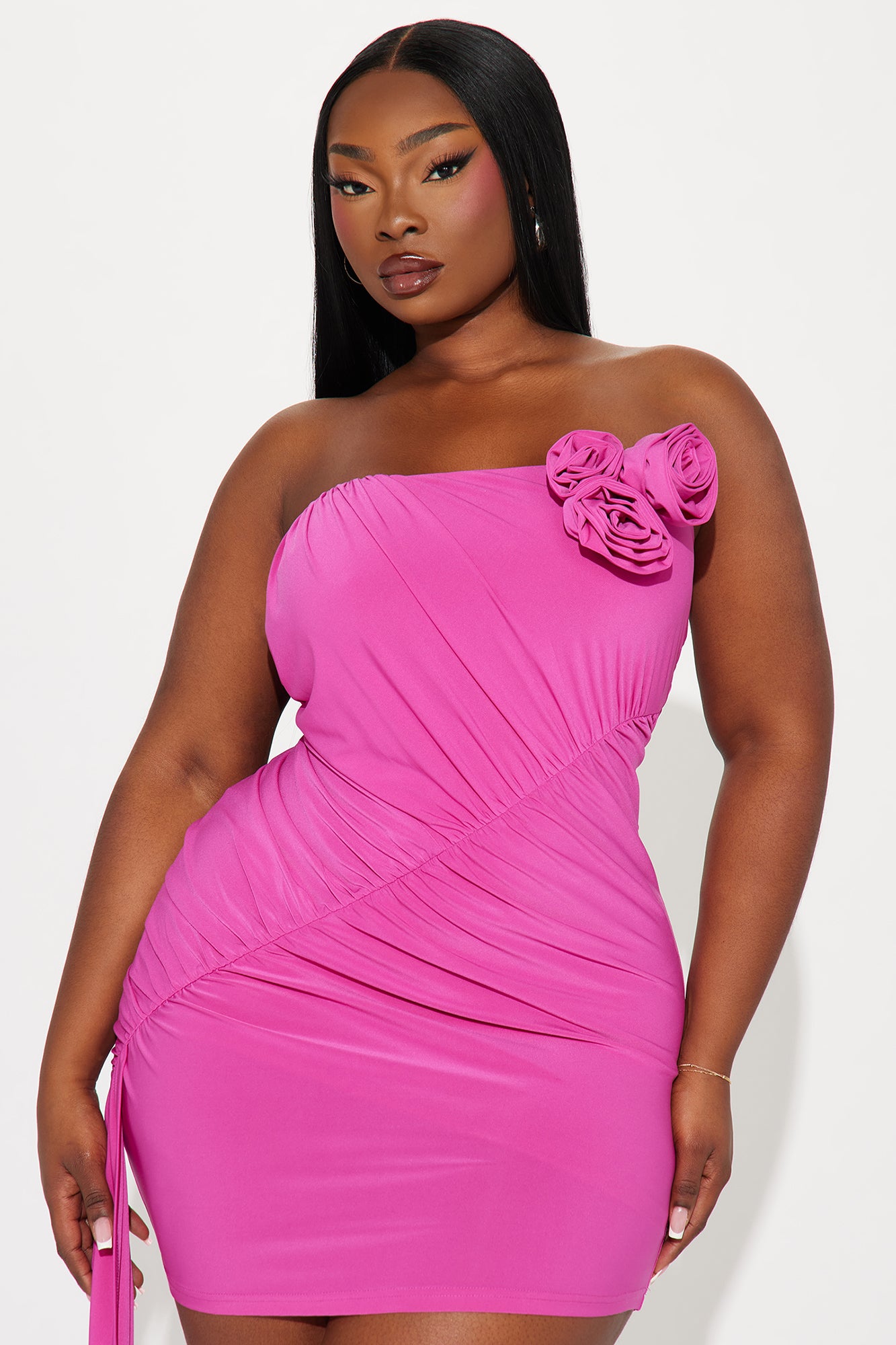 Rosa Floral Mini Dress - Pink