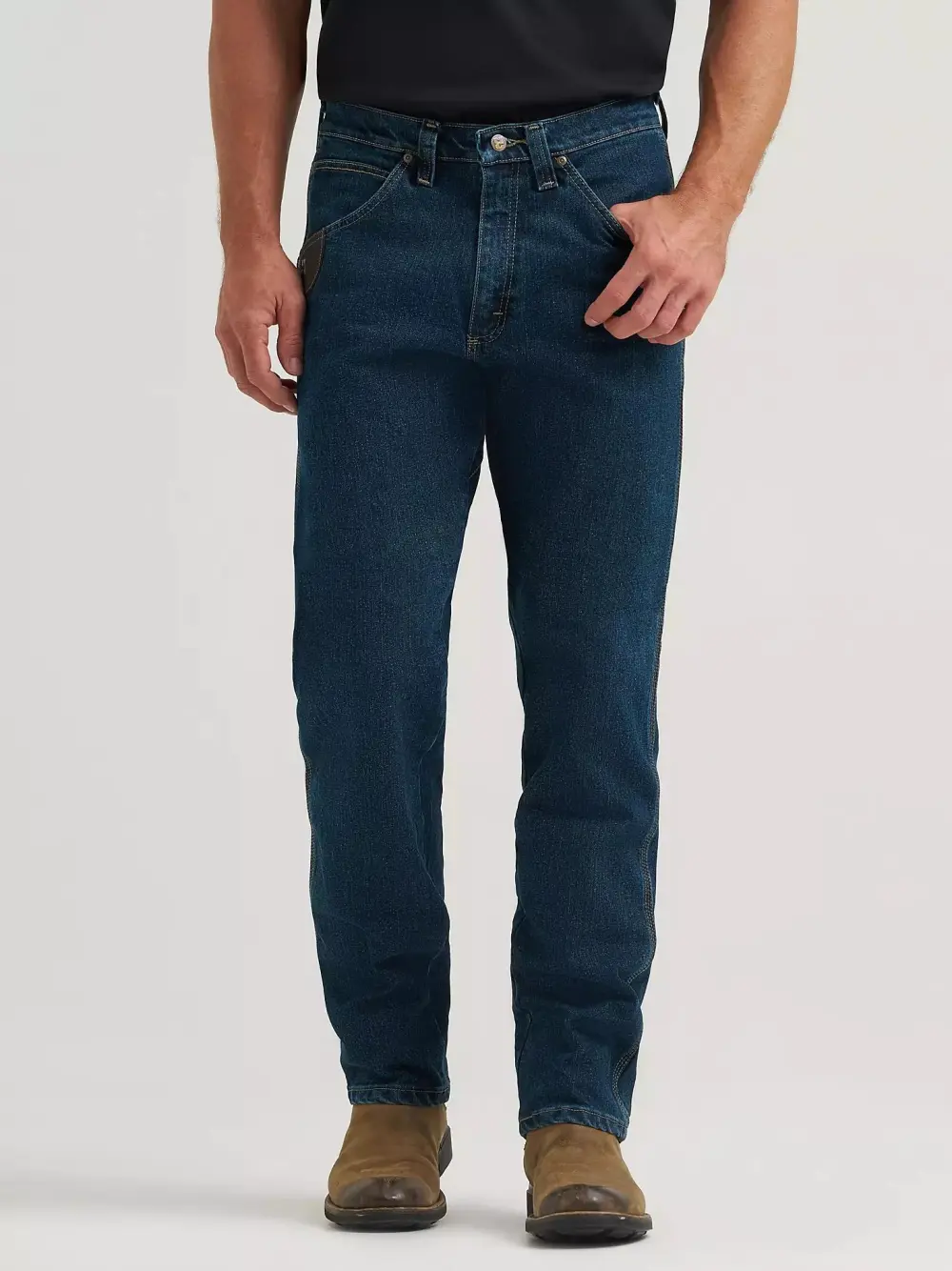 WRANGLER RIGGS WORKWEAR ADVANCED COMFORT FIVE POCKET JEAN IN DARK TINT