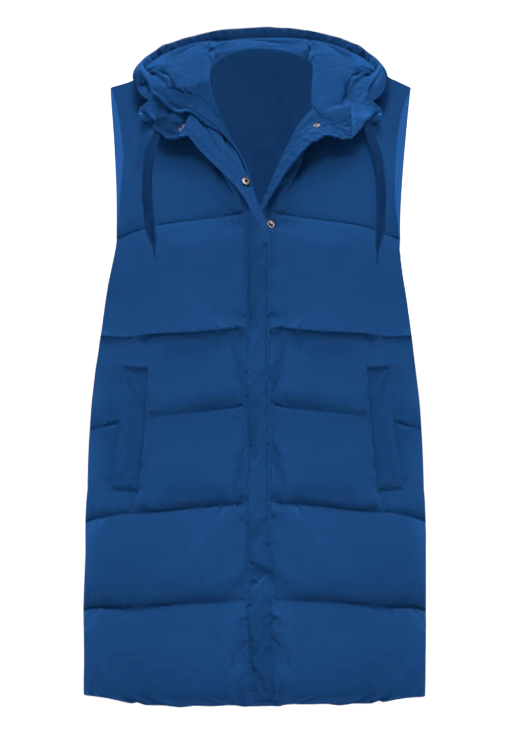 Long Hooded Puffer Vest
