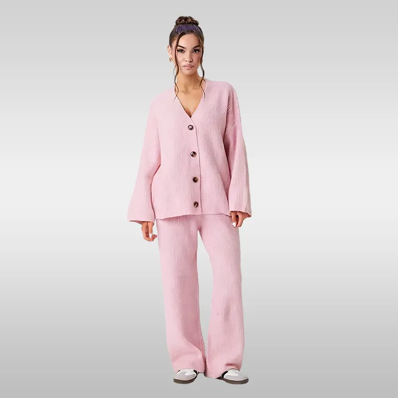 Women's Slouchy Solid Color Two Piece Outfits