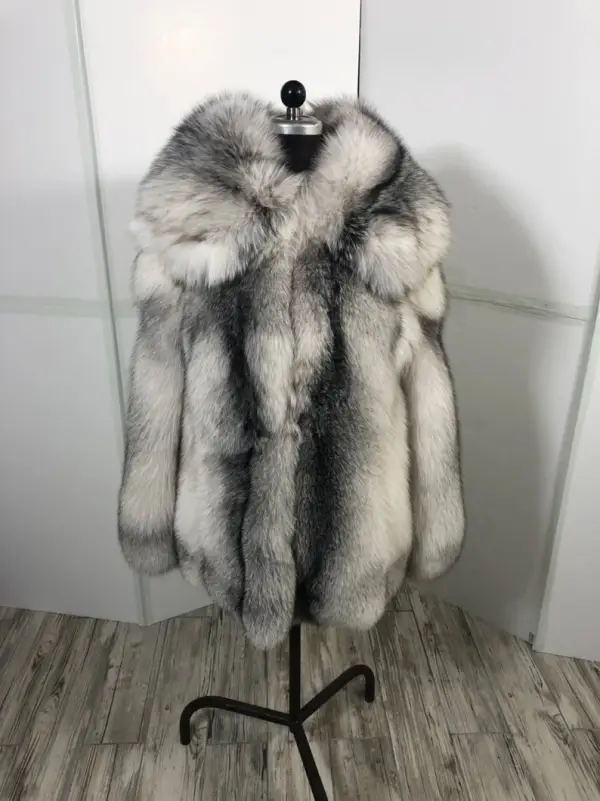 Platinum Fox Fur Coat Women's