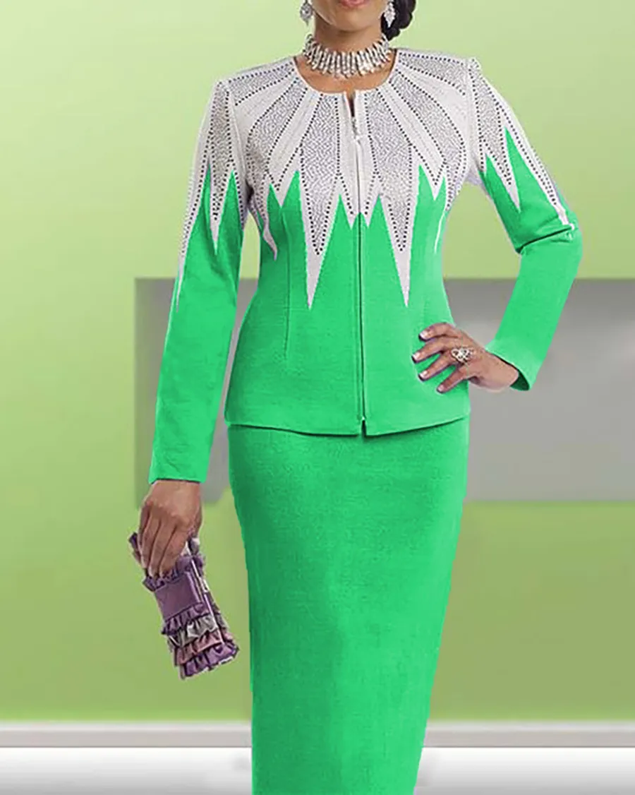 Casual Elegant Contrast Print Versatile Dress