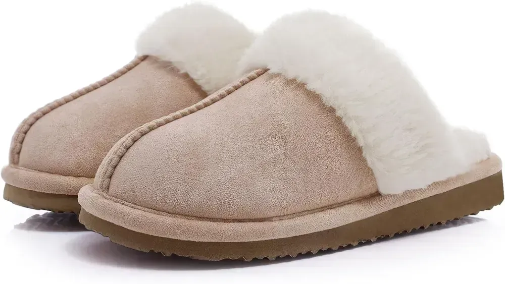 Litfun Women's Fuzzy Memory Foam Slippers Fluffy Winter House Shoes Indoor and Outdoor