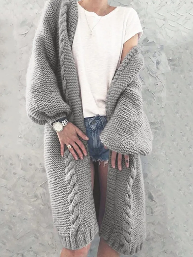 Autumn/Winter Loose Mid-Length Sweater Cardigan