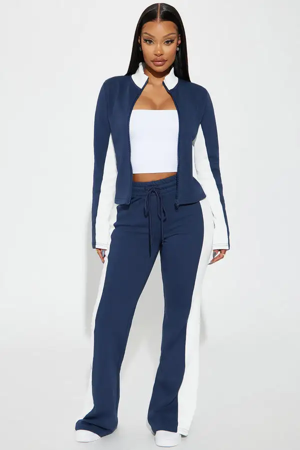 Top Of The World Lounge Zip Up Sweatshirt - Navy/combo