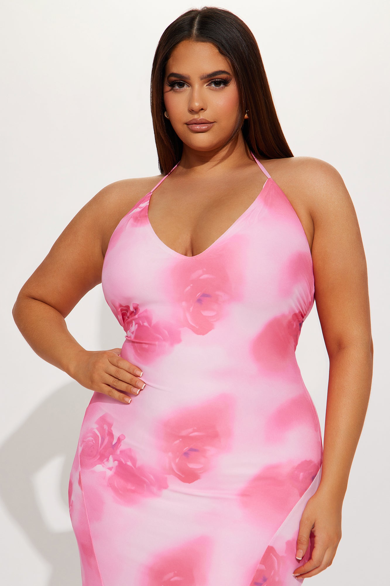 Darsi Mesh Maxi Dress - Pink/combo