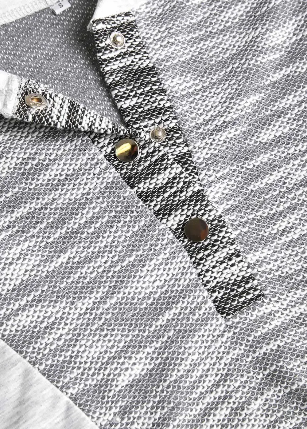 Light Grey Patchwork Long Sleeve Hoodie