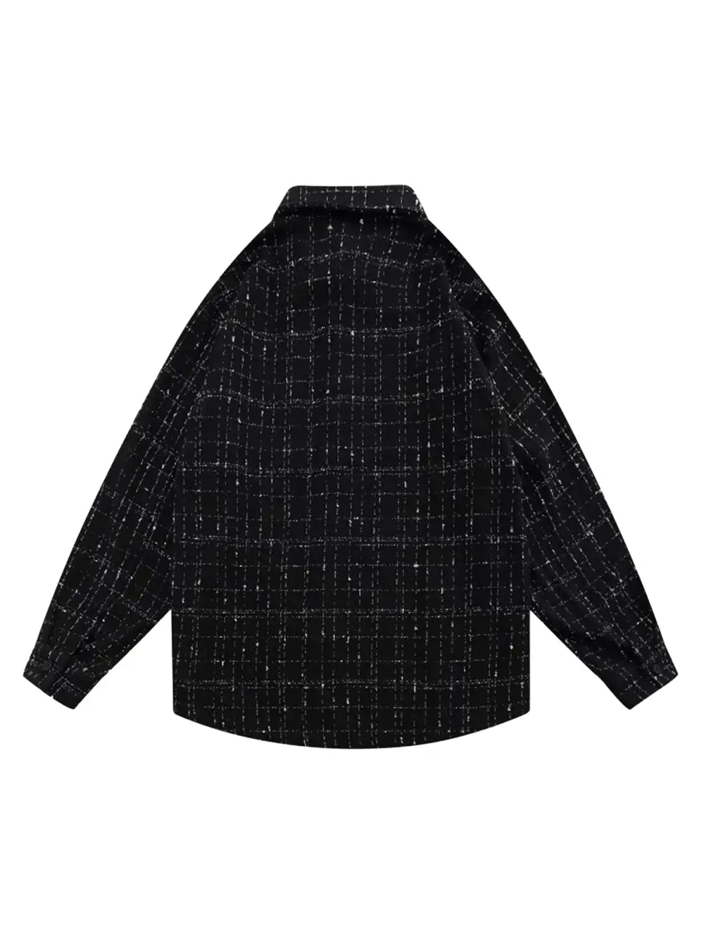 Embroidered Plaid Shirt Jacket - 2144