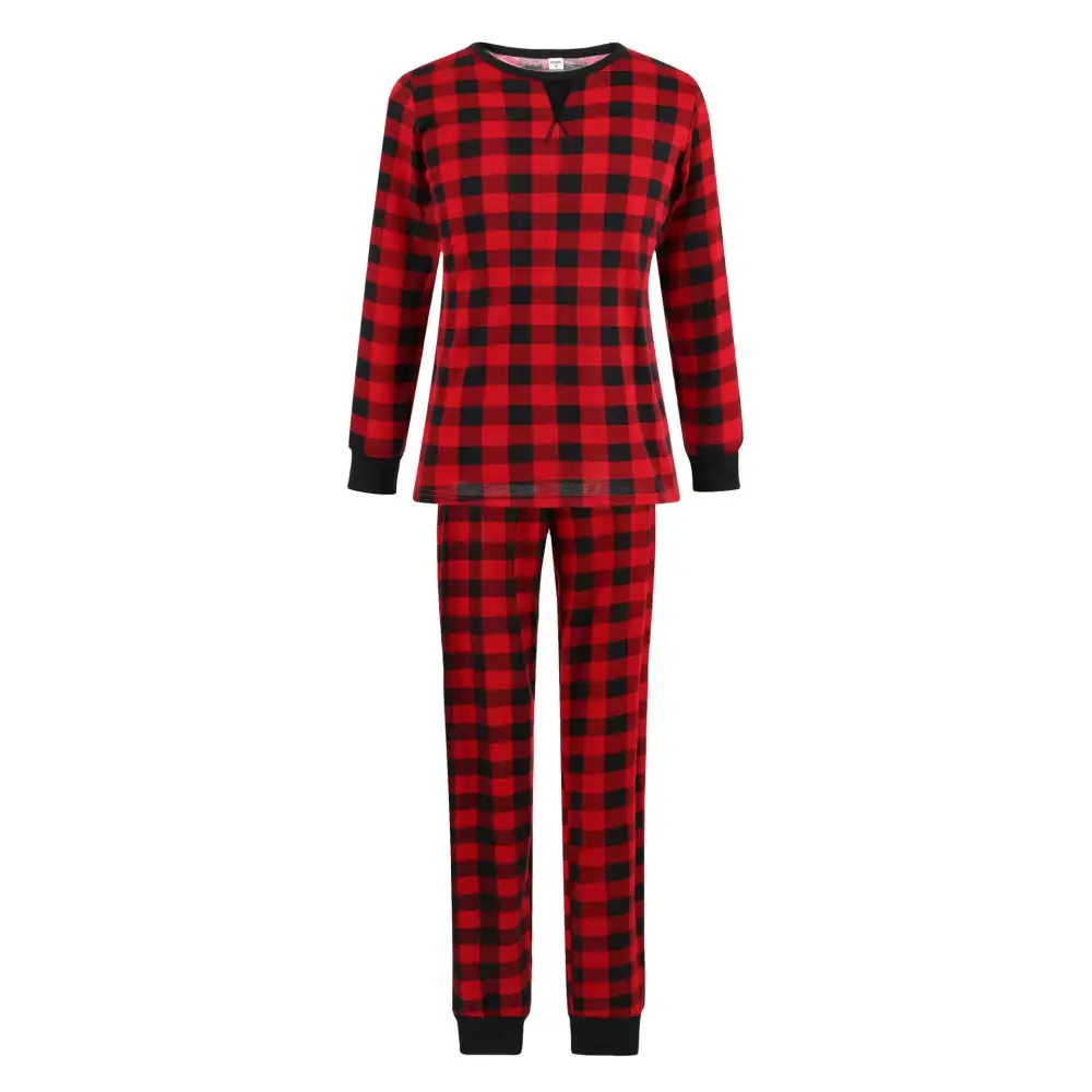Christmas Black-Red Plaid Family Matching Pajamas Set (with Pet Dog Clothes)