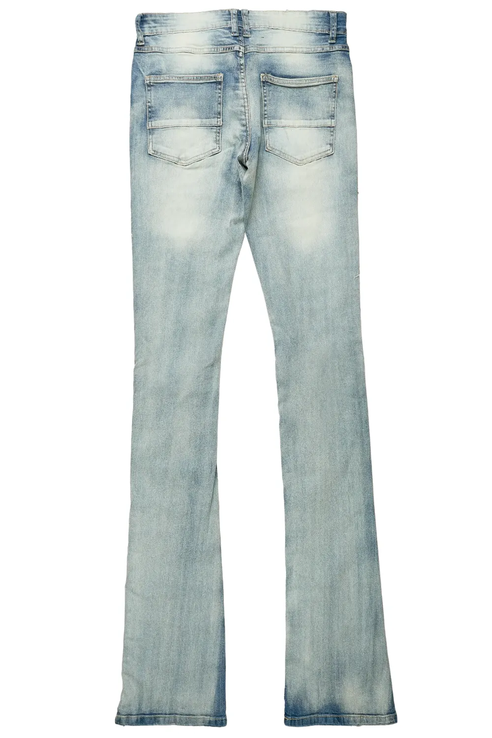 Waylon Tint Frayed Super Stacked Flare Jean
