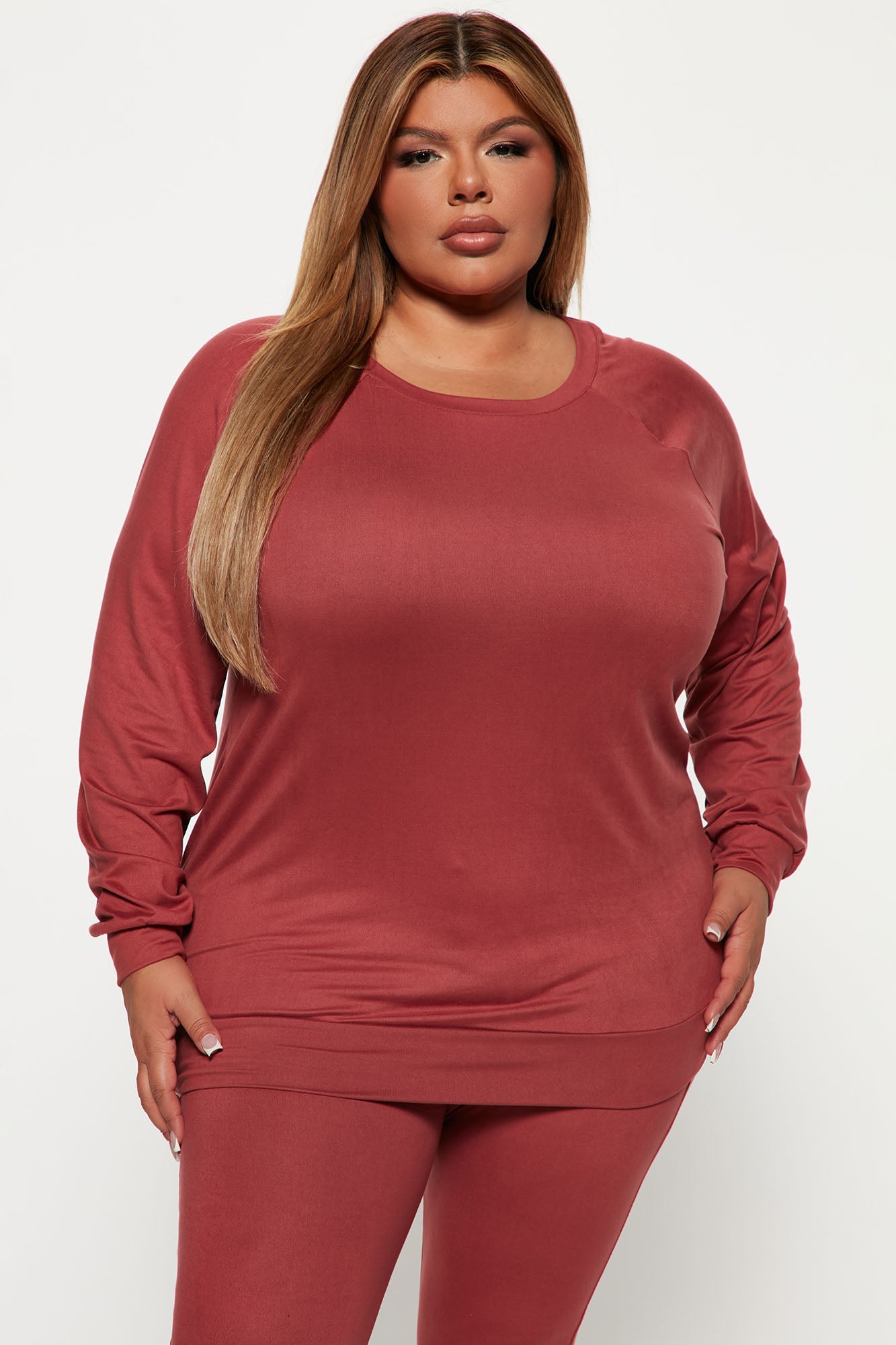 Kick Back Legging Set - Marsala