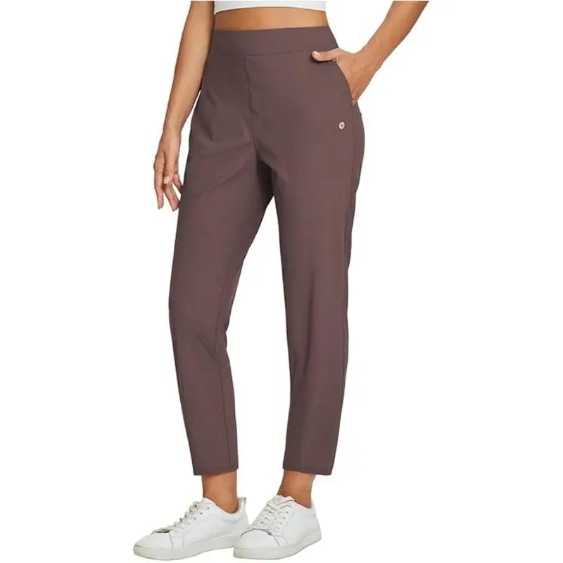 Women's Lightweight Travel Pants – 26''/27'' Ankle Stretch Pants with Zipper Pockets, UPF50