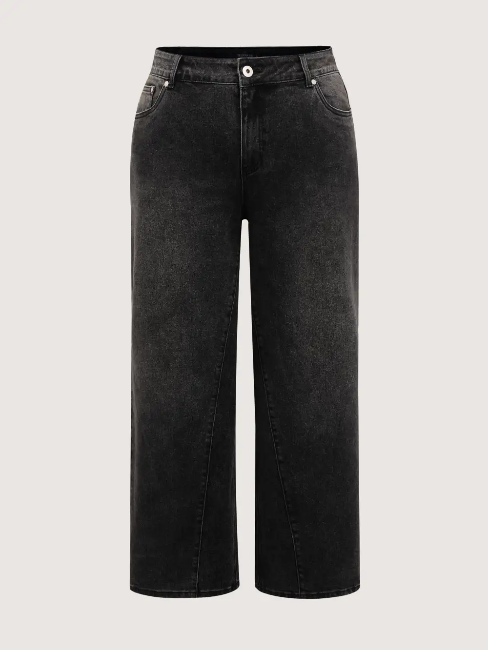 Vintage Wash Stretchy Straight-Leg Jeans