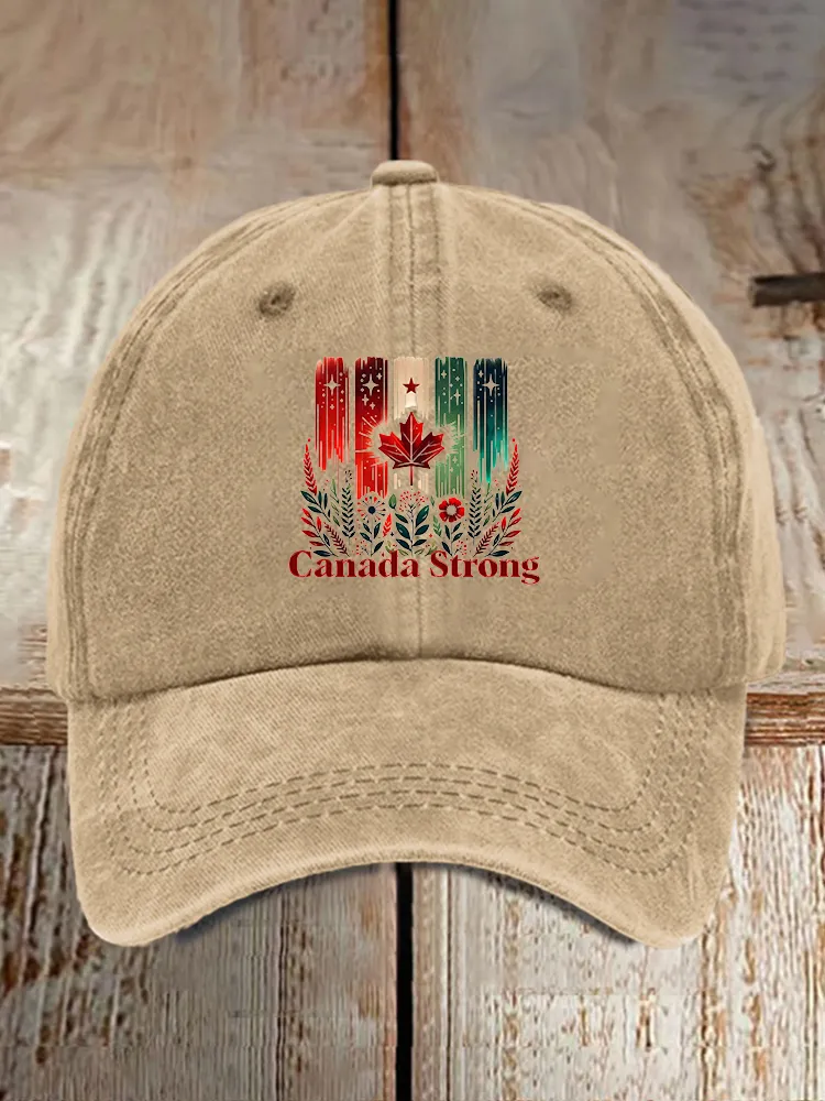 Men And Women'S We Are Canada Strong Print Baseball Cap Pattern Printing