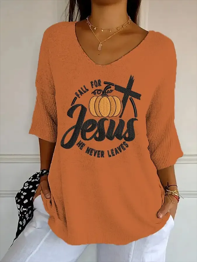 Women's Casual Autumn Style  Knitted T-shirt