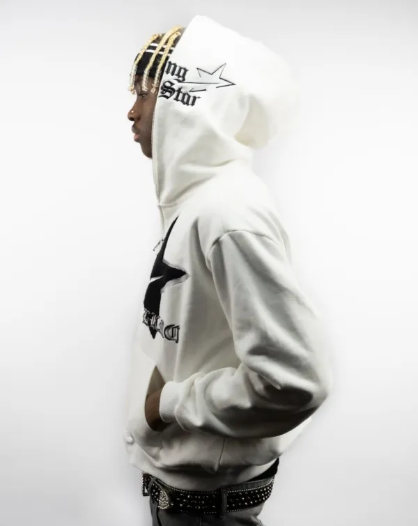 StarBoy white Full Zip Hoodie