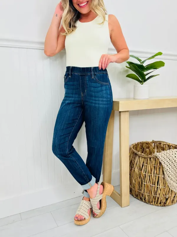 Judy Blue REG/CURVY Pulling Me Back Double Cuff Slim Fit Jeans