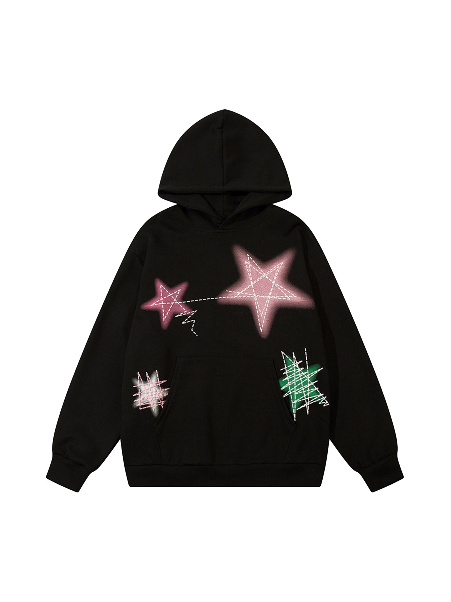 Graffiti Five-pointed Star Hoodie