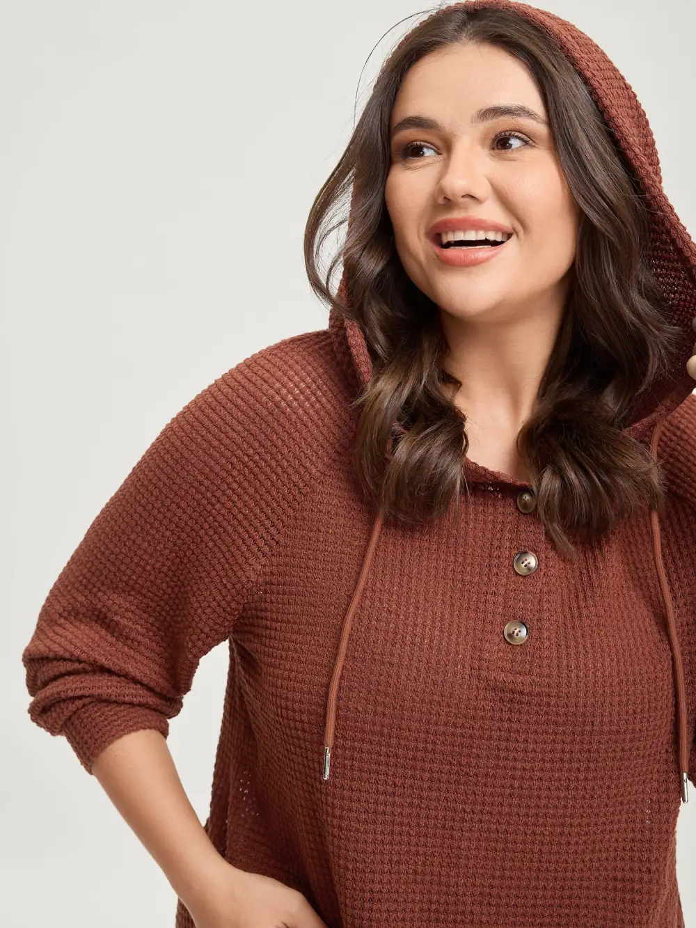 Textured Hooded Neck-Tie T-Shirt