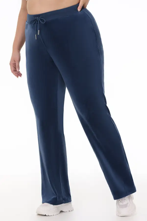 Plus-Size OG Big Bling Velour Track Pants