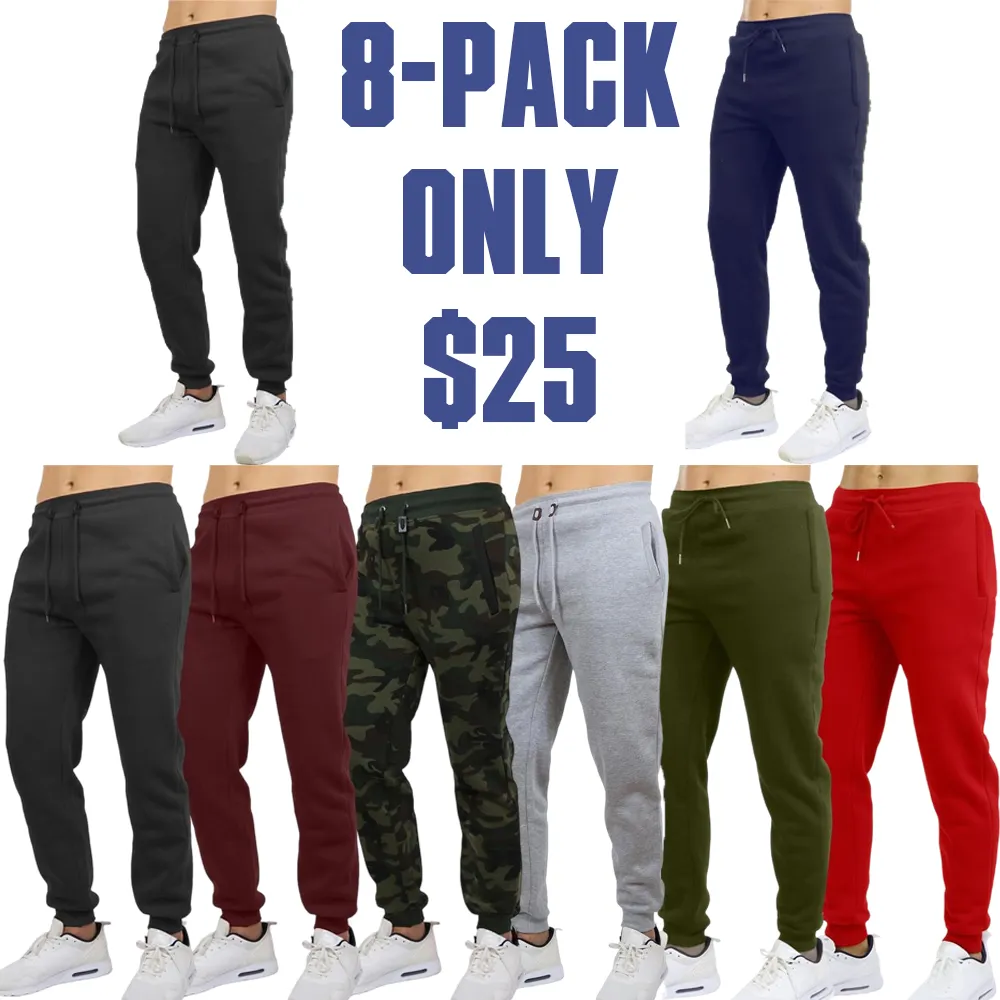 Men's Fleece Jogger Sweatpants – Athletic Fit with Drawstring