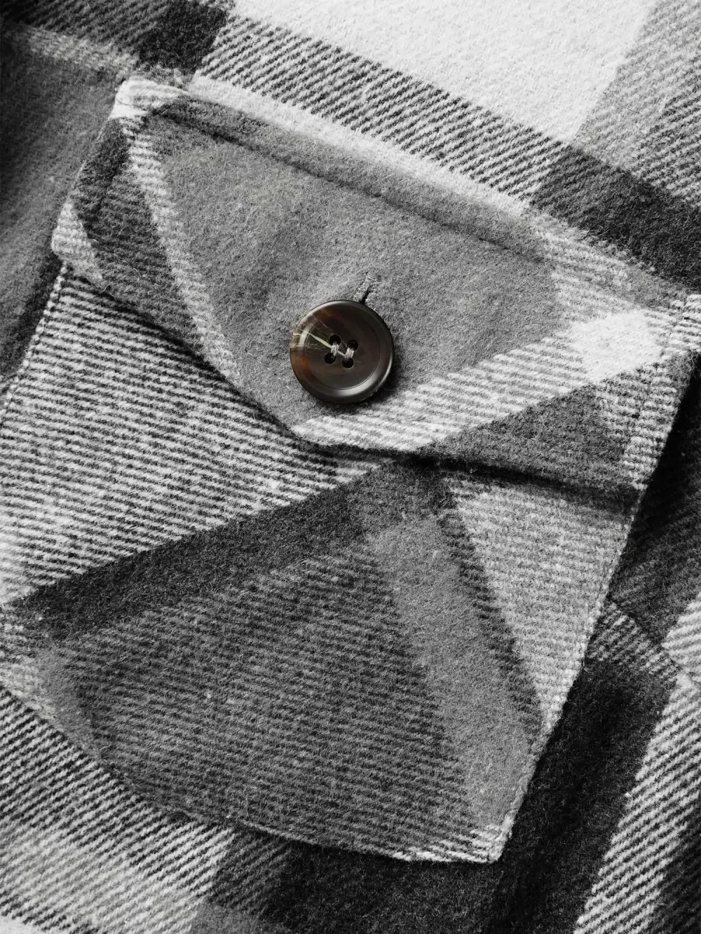 Plaid Chest Pockets Long Jacket