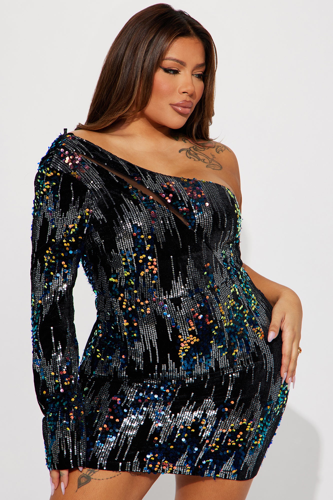 Paulina Sequin Mini Dress - Multi Color