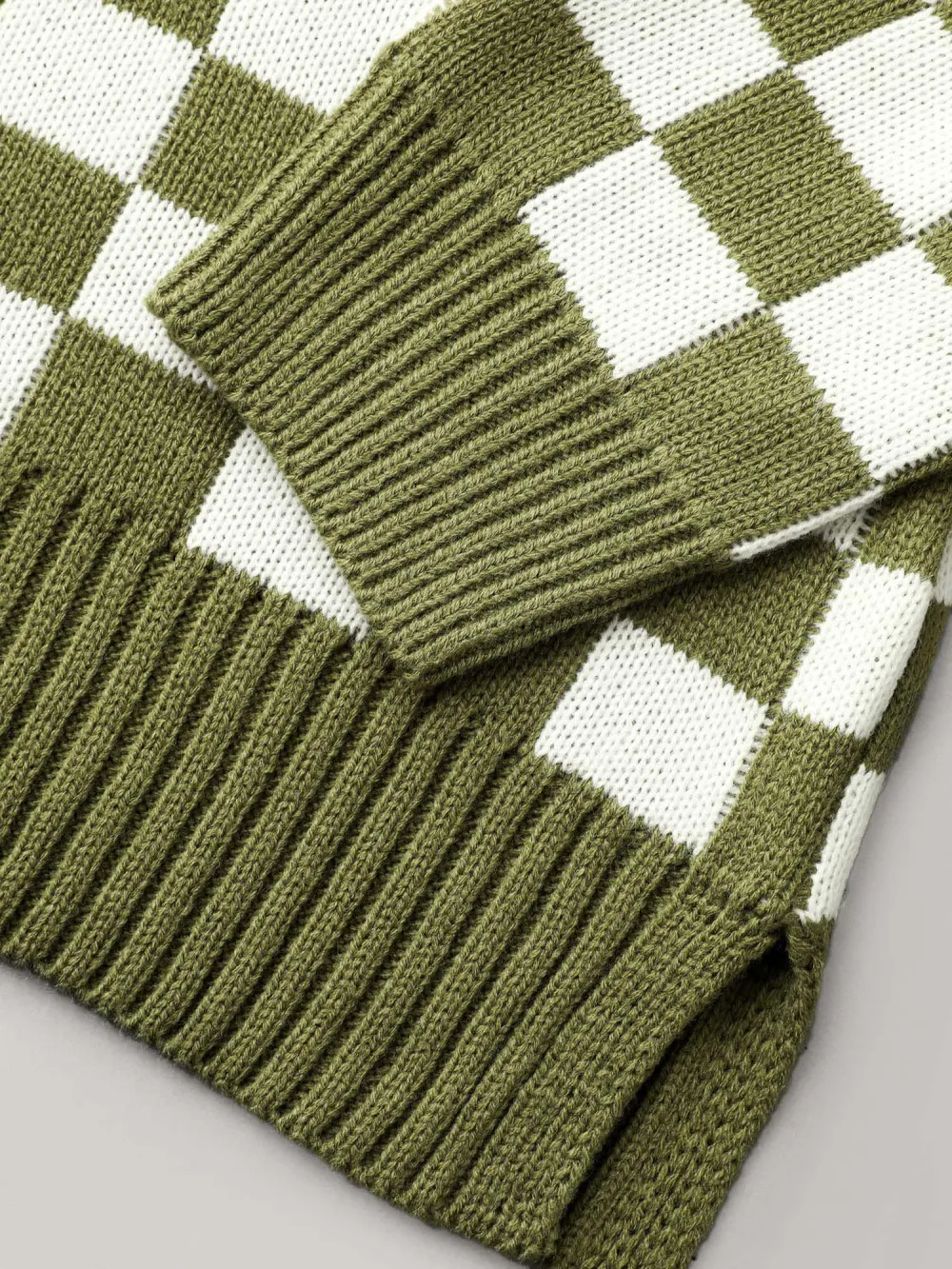 Colorblock Contrast Round Neck Split Hem Pullover