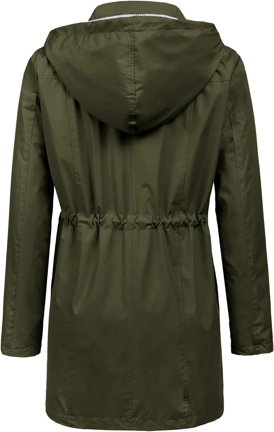 LOMON Raincoat Women Waterproof Long Hooded Trench Coats Lined Windbreaker Travel Jacket S-XXL