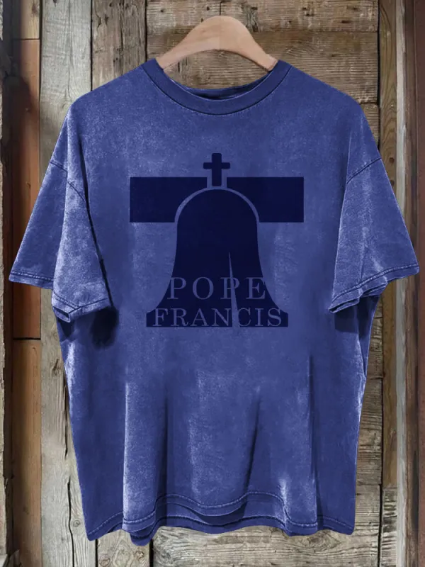 Men's 1936-2025 Print Short Sleeve Round Neck Cotton T-Shirt