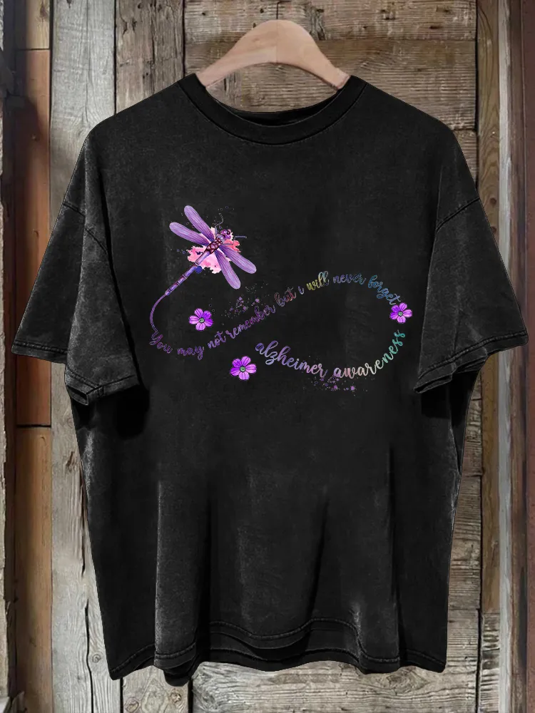 Men'S You May Not Remember But I Will Never Forget T-Shirt Dragonfly Printed T-Shirt