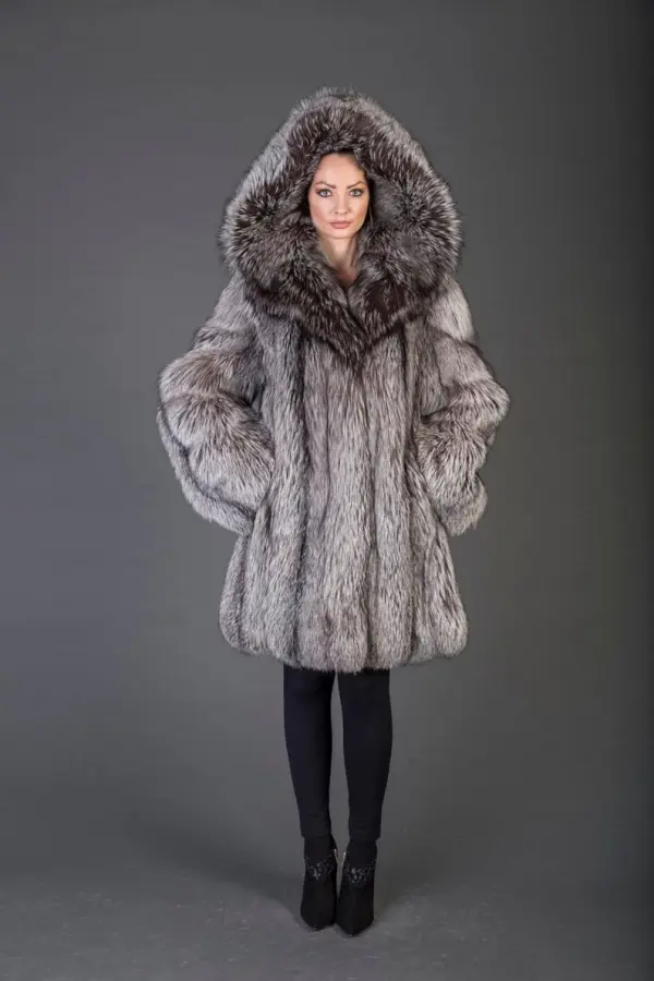 Silver Fox Fur coat