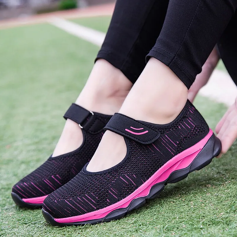 Platform Shoes Flat Woman Shoes Woman Breathable Mesh Casual Sneakers