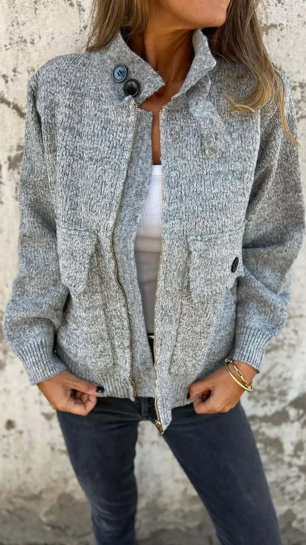 Cozy Heather Knit Jacket