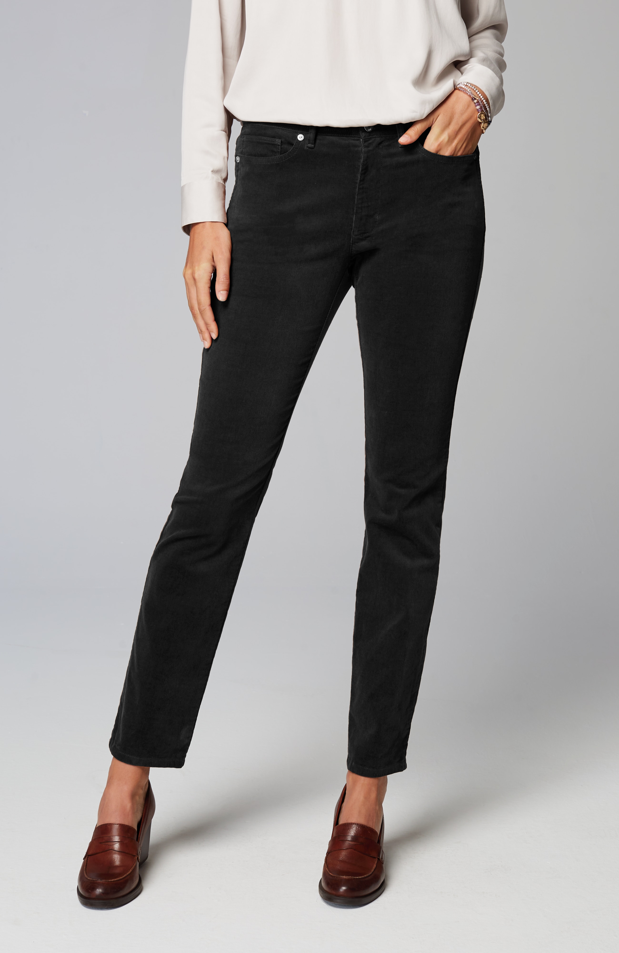 Authentic Fit Slim-Leg Corduroy Pants