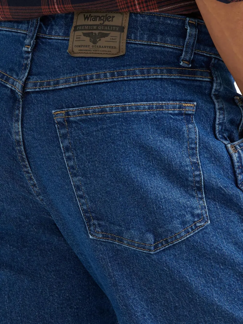 WRANGLER COMFORT SOLUTIONS SERIES COMFORT FIT JEAN IN DARK FLEX