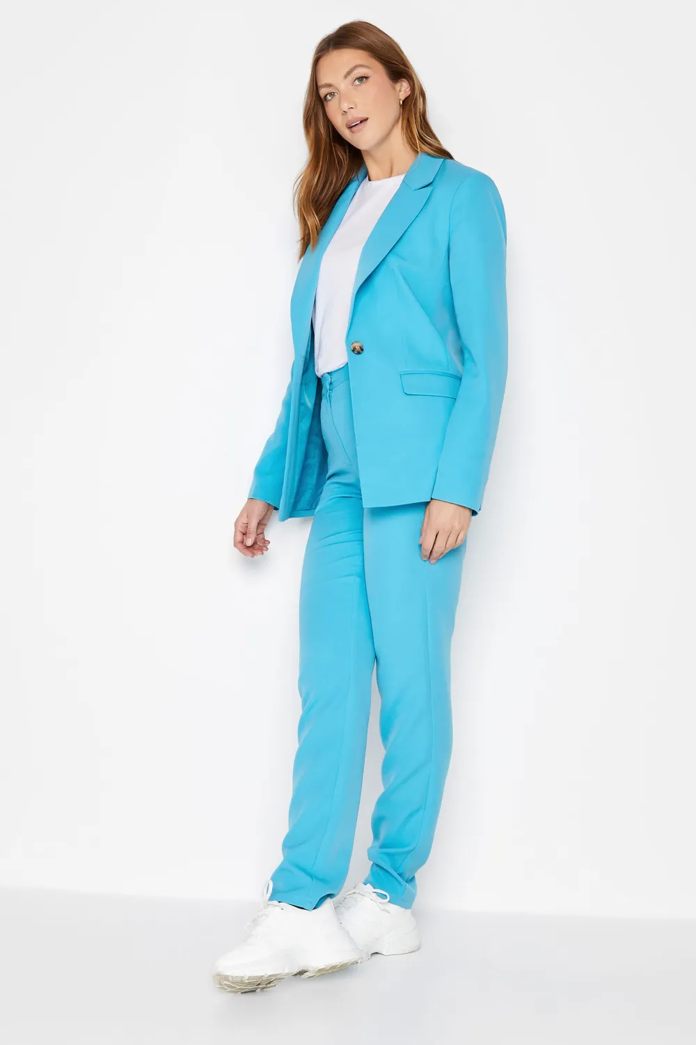 LTS Tall Dark Pink Scuba Crepe Blazer