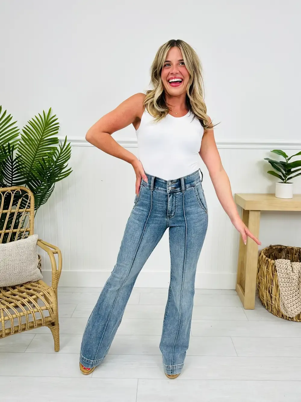 Judy Blue Stop and Stare Flare Jeans