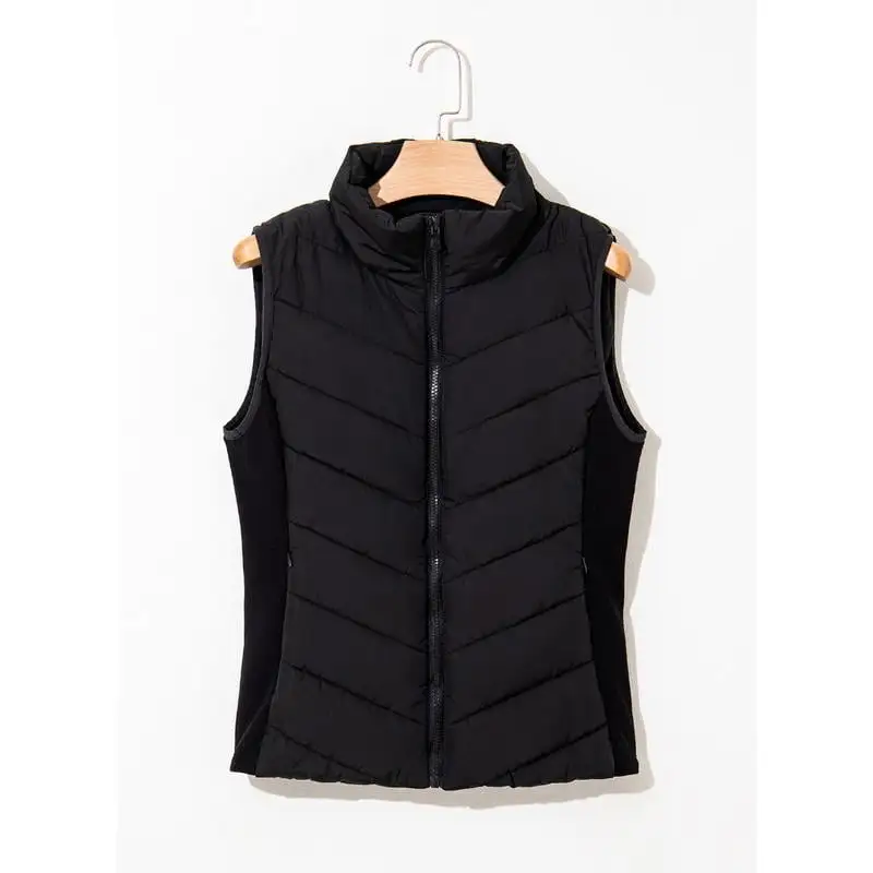 ✨️Cozy Without Bulk: Puffer Vest Women Sleeveless Zip Up Outerwear