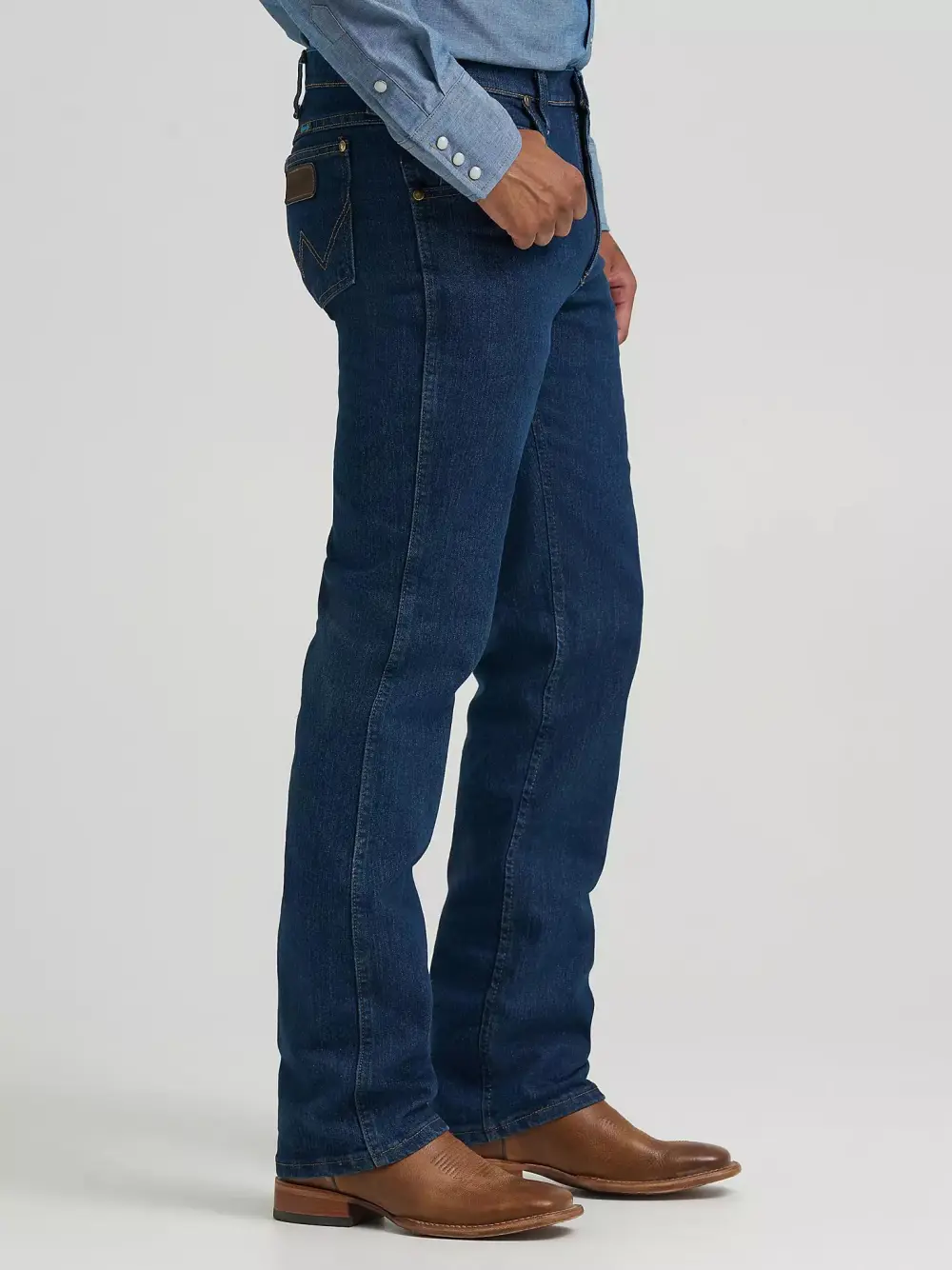 PREMIUM PERFORMANCE COWBOY CUT ADVANCED COMFORT WICKING SLIM FIT JEAN IN MIDNIGHT RINSE